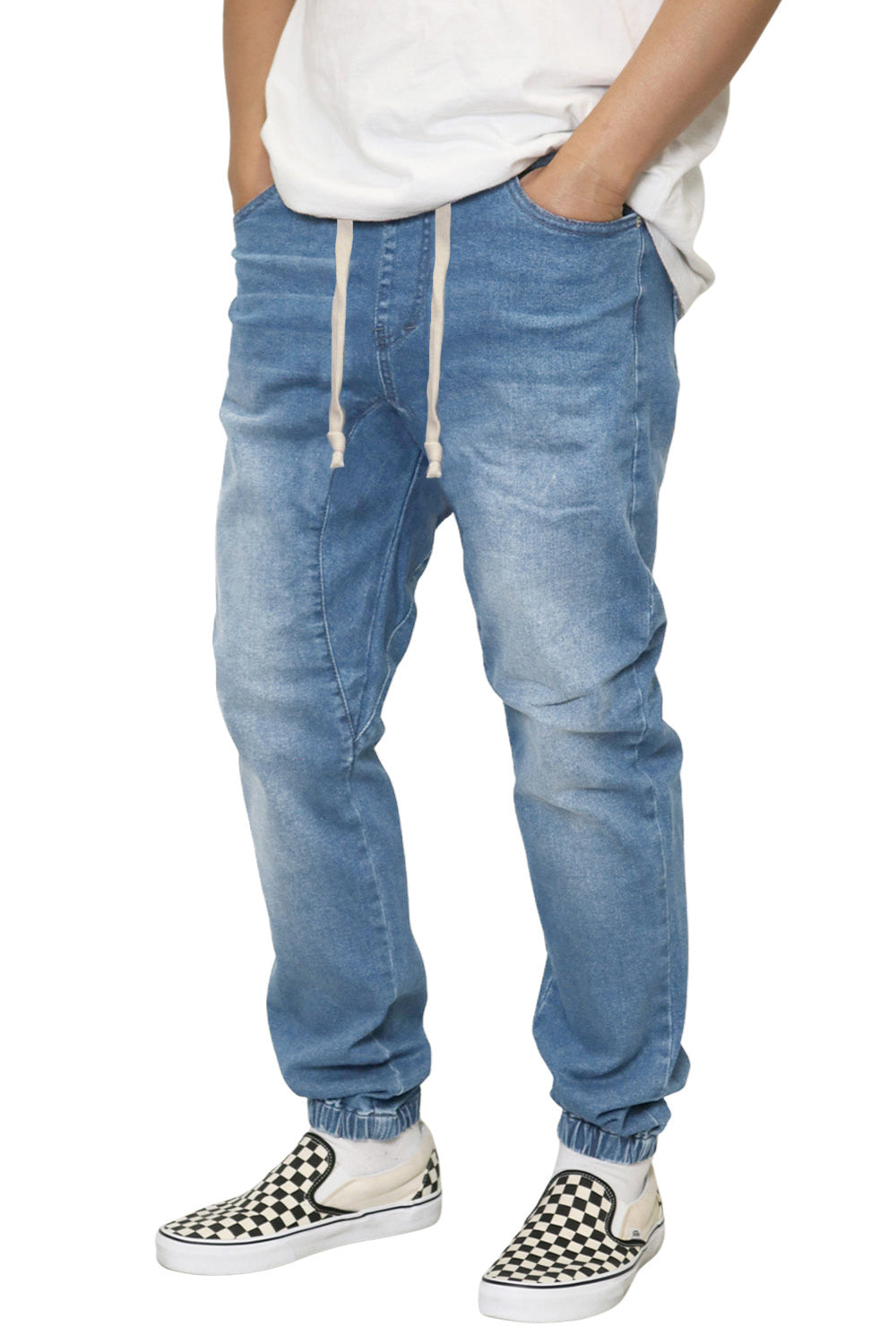 Washed Denim Jogger Pants [AP03] – Amici Closet