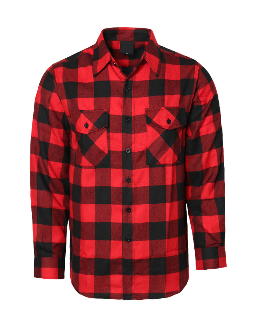 Flannel Shirts [Red/Black-YFS-B7] 5XL