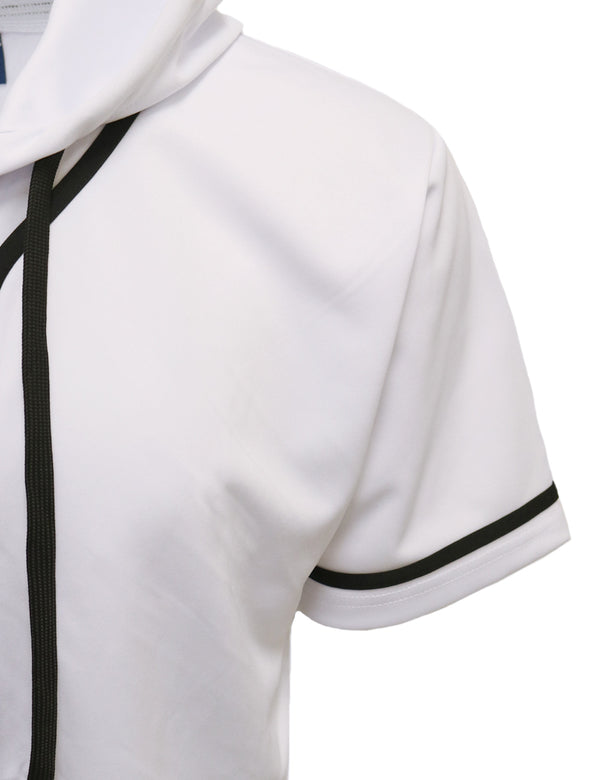 Hooded Baseball Jersey [White-VB63]