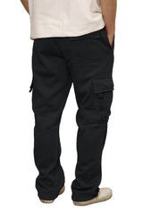 Heavyweight Fleece Cargo Sweatpants [Black-AP77]