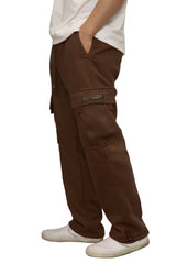 Heavyweight Fleece Cargo Sweatpants [Brown-AP77]
