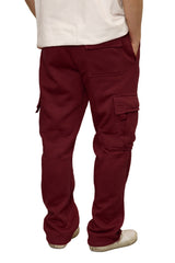 Heavyweight Fleece Cargo Sweatpants [Burgundy-AP77]