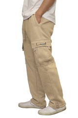 Heavyweight Fleece Cargo Sweatpants [Khaki-AP77]