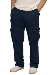 Heavyweight Fleece Cargo Sweatpants [Navy-AP77]