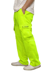 Heavyweight Fleece Cargo Sweatpants [Neon Green-AP77]