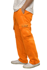 Heavyweight Fleece Cargo Sweatpants [Neon Orange-AP77]