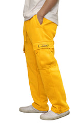 Heavyweight Fleece Cargo Sweatpants [Neon Yellow-AP77]