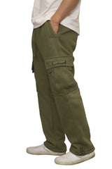 Heavyweight Fleece Cargo Sweatpants [Olive-AP77]