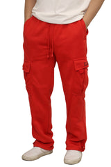 Heavyweight Fleece Cargo Sweatpants [Red-AP77]