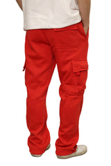 Heavyweight Fleece Cargo Sweatpants [Red-AP77]