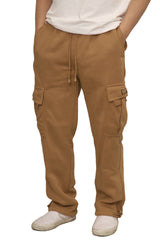Heavyweight Fleece Cargo Sweatpants [Wheat-AP77]