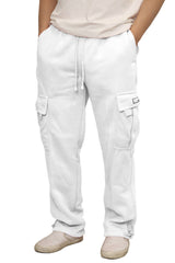 Heavyweight Fleece Cargo Sweatpants [White-AP77]
