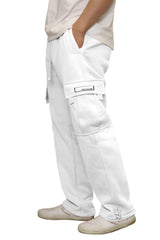 Heavyweight Fleece Cargo Sweatpants [White-AP77]