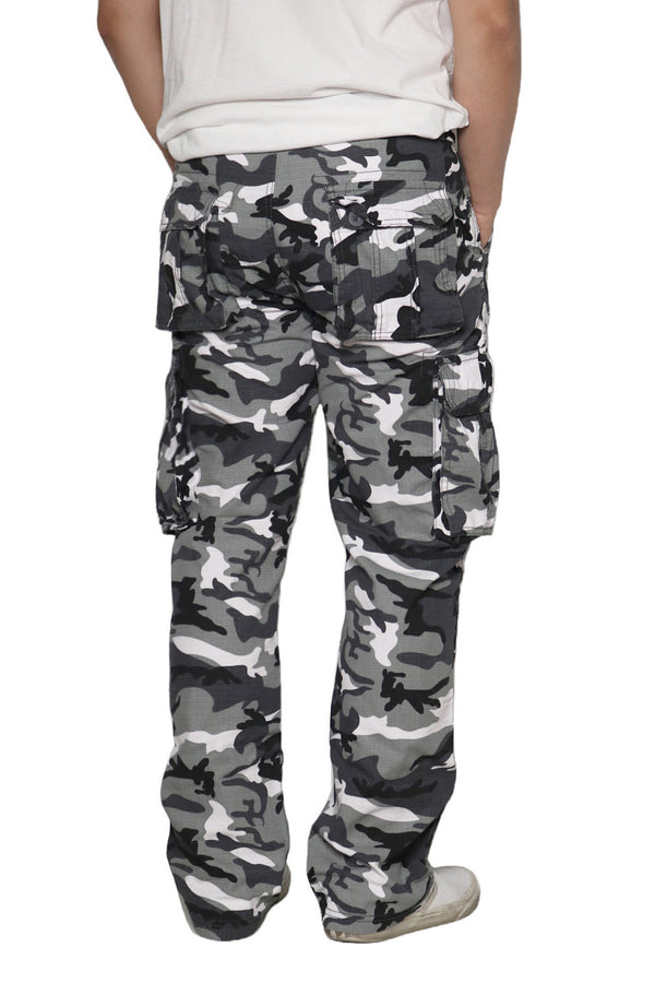 Belted Cargo Pants [Camo Lt.Grey-AP115]