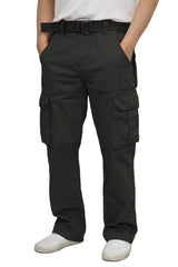 Belted Cargo Pants [Black-AP115]