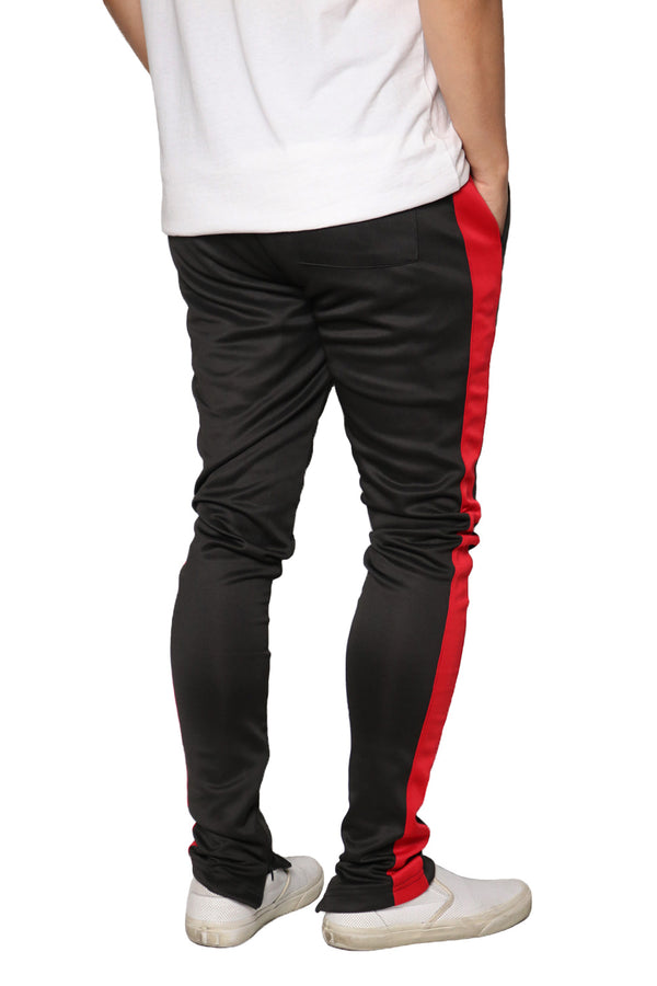 Classic Slim Fit Track Pants [Black/Red-AP123]