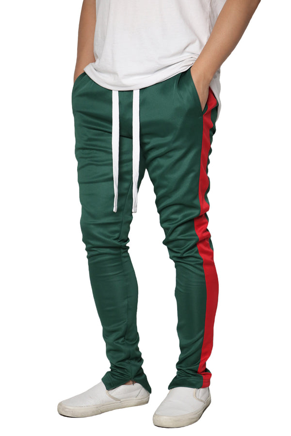Classic Slim Fit Track Pants [H.Green/Red-AP123]