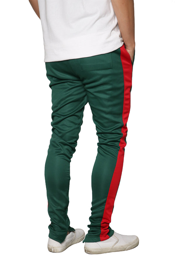 Classic Slim Fit Track Pants [H.Green/Red-AP123]