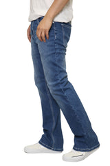 Thick Stitched Slim Fit Bootcut Jeans [Indigo-AP1523]