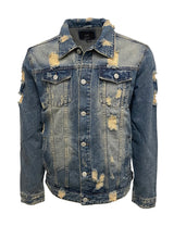 Premium Distressed Denim Jacket [Desert-AK100]
