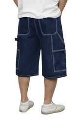 Baggy Carpenter Jean Shorts [Indigo-AS101]