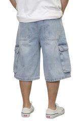 Baggy Cargo Jean Shorts [AS0120]
