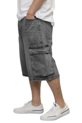 Baggy Cargo Jean Shorts [AS0120]