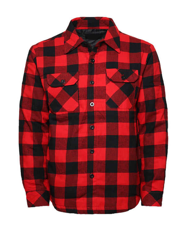 Heavyweight Quilted Flannel Jacket [Red/Black-FJ2212]