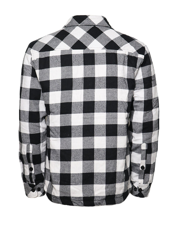 Heavyweight Quilted Flannel Jacket [White/Black-FJ2212]