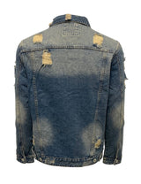 Premium Distressed Denim Jacket [Desert-AK100]