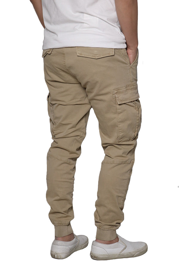 Twill Cargo Jogger Pants [Khaki-AP3024]