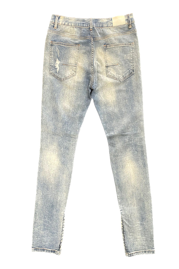 Distressed Ankle Zip Jeans [M.Vintage-AP4178]