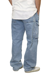 Parachute Baggy Denim Jogger Pants [Indigo-AP828]