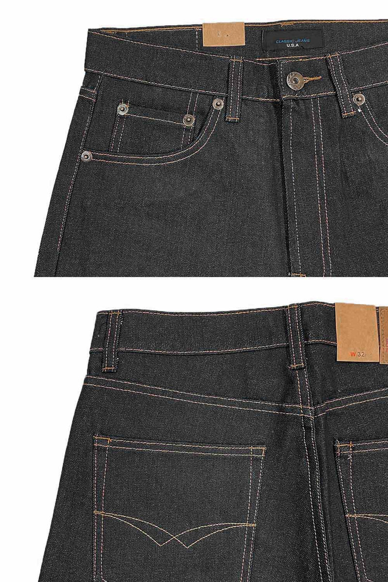 Regular Fit Denim Shorts [Raw Black-AS998]