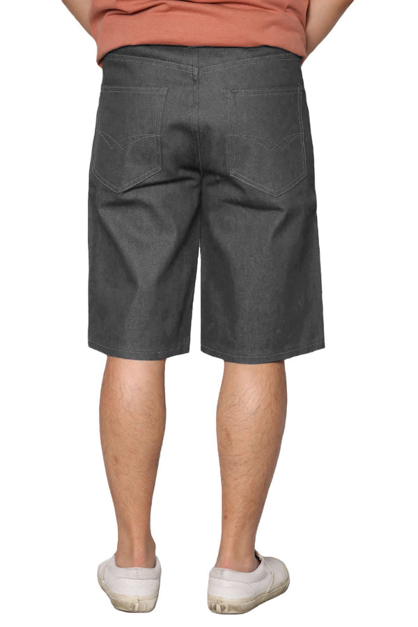 Regular Fit Denim Shorts [Raw Grey-AS998]