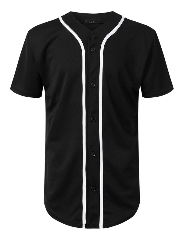 Basic Baseball Jersey [Black-WB171]