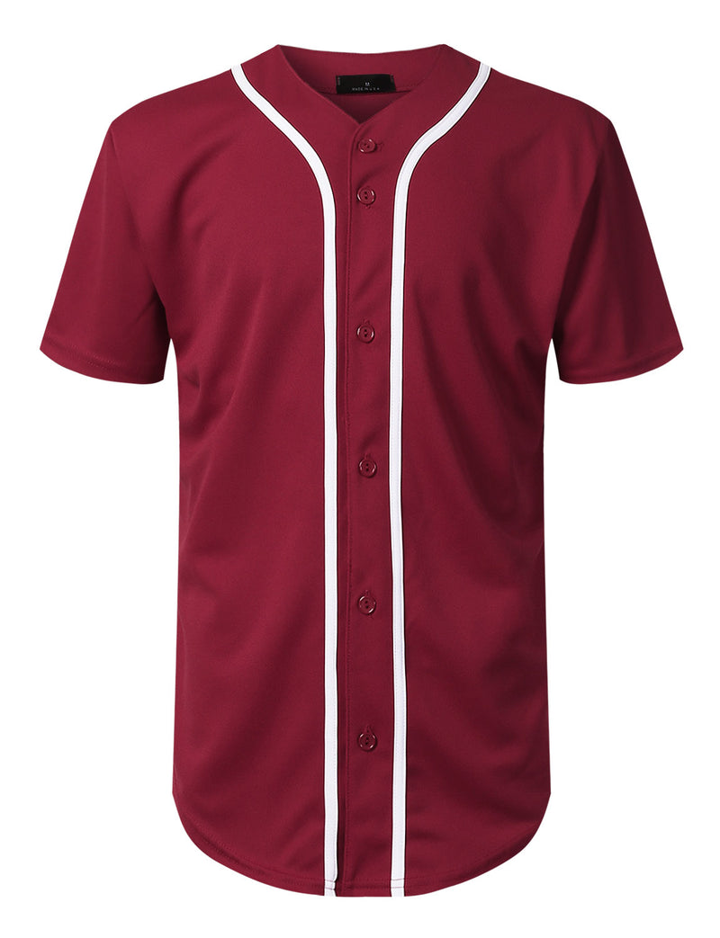 Basic Baseball Jersey [Burgundy-WB171]