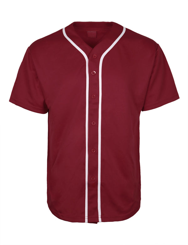 Classic Baseball Jersey [Burgundy-VB42]