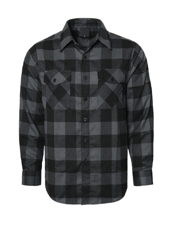 Flannel Shirts [Charcoal/Black-YFS-A3]