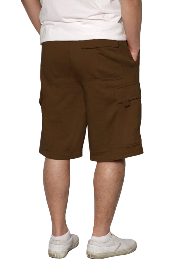 Solid Fleece Heavyweight Cargo Shorts [Brown-AS76]