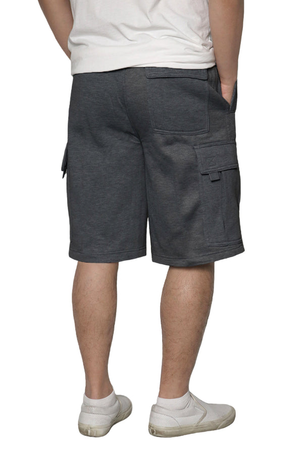 Solid Fleece Heavyweight Cargo Shorts [Charcoal-AS76]