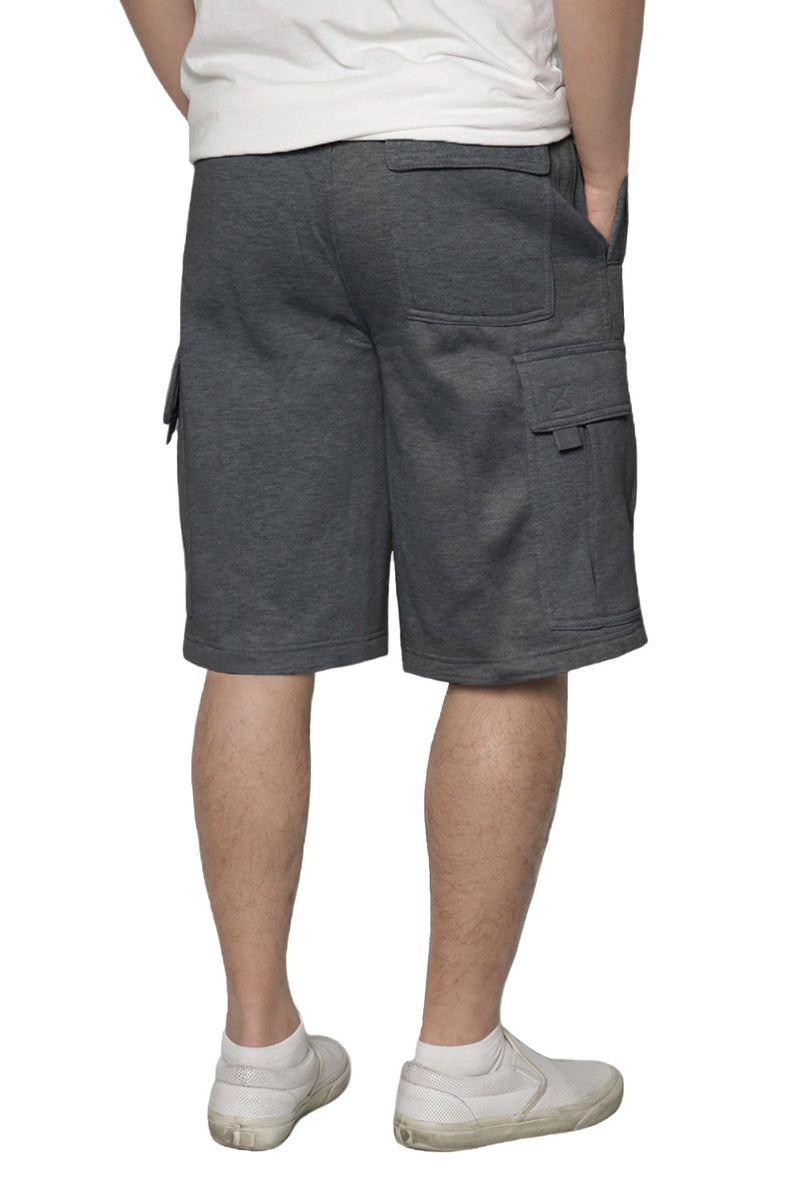 Solid Fleece Heavyweight Cargo Shorts [Charcoal-AS76]