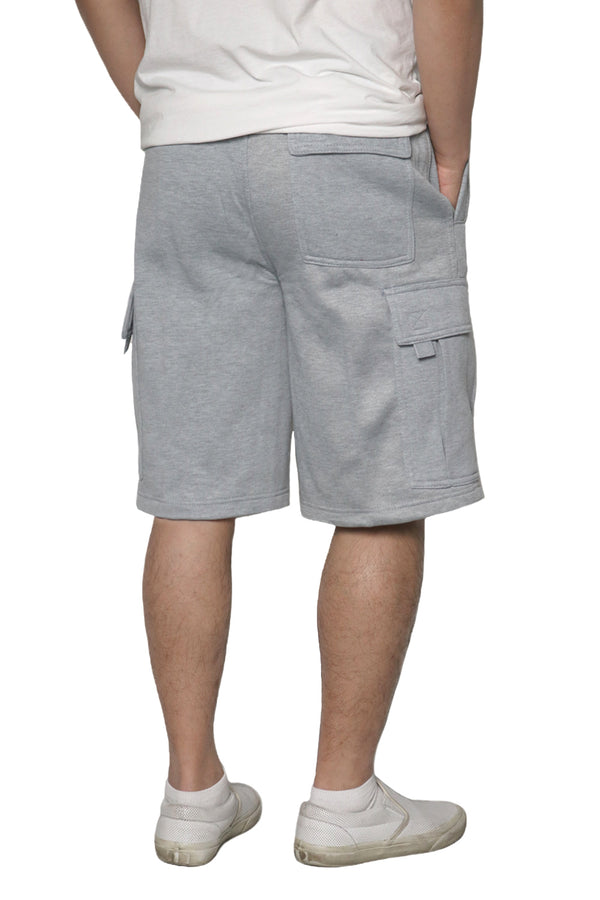 Solid Fleece Heavyweight Cargo Shorts [Grey-AS76]