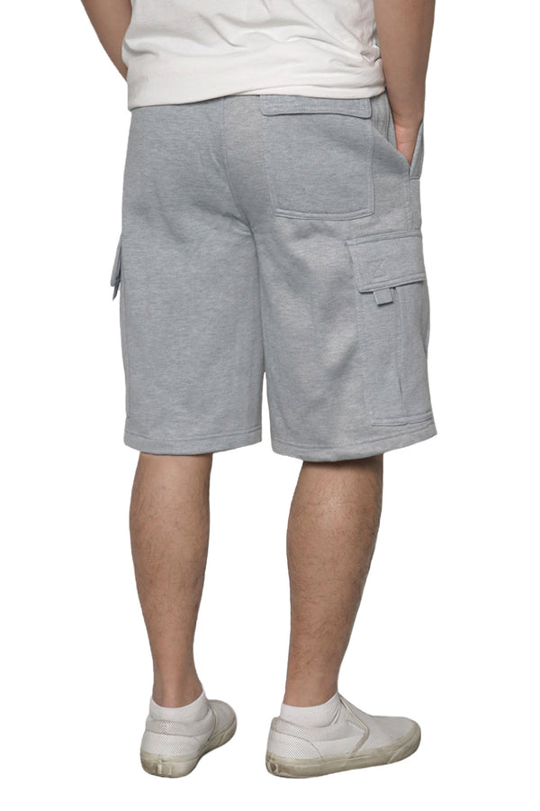 Solid Fleece Heavyweight Cargo Shorts [Grey-AS76]