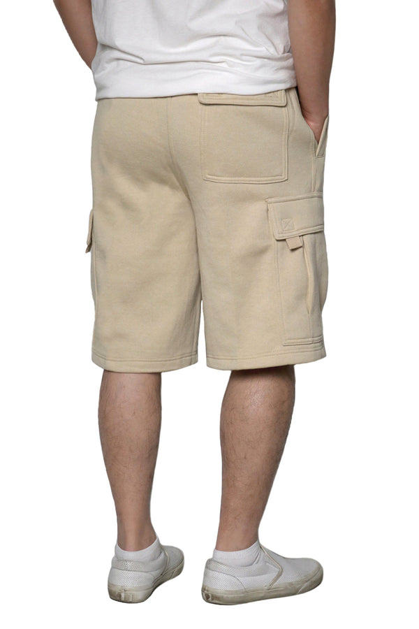 Solid Fleece Heavyweight Cargo Shorts [Khaki-AS76]