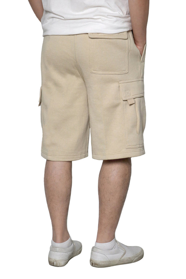 Solid Fleece Heavyweight Cargo Shorts [Khaki-AS76]