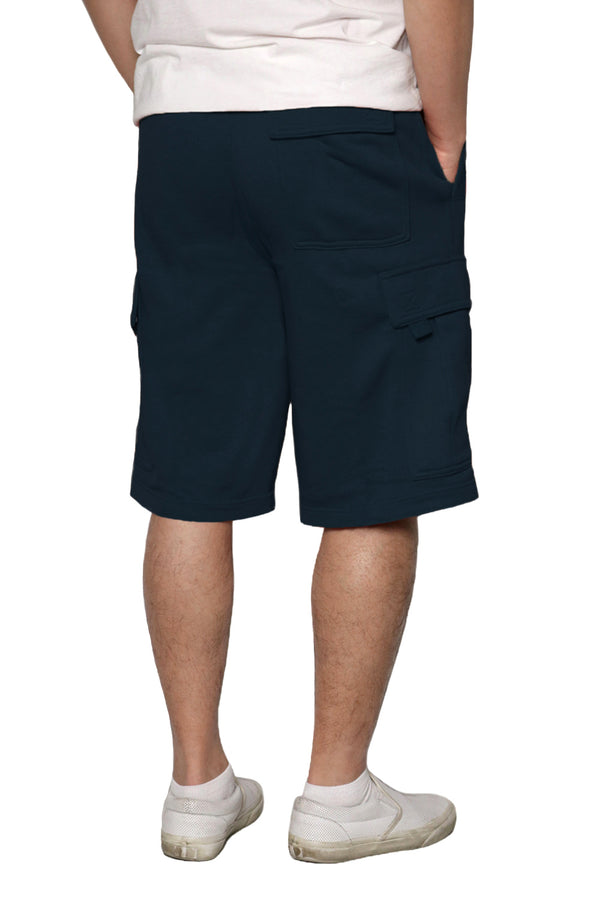 Solid Fleece Heavyweight Cargo Shorts [Navy-AS76]