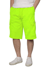 Solid Fleece Heavyweight Cargo Shorts [Neon Green-AS76]