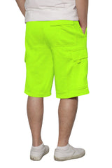 Solid Fleece Heavyweight Cargo Shorts [Neon Green-AS76]