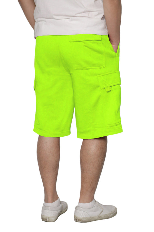 Solid Fleece Heavyweight Cargo Shorts [Neon Green-AS76]